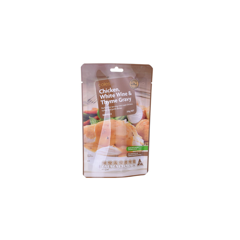 La Muesca De Rasgado Impresa Personalizada Segura Para Alimentos Bolsas De Pie De Mariscos Compostables