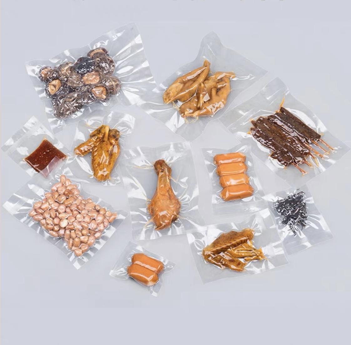 Bolsas De Sellado Al Vacío Compostables Pequeñas Con Impresión Personalizada Para Alimentos