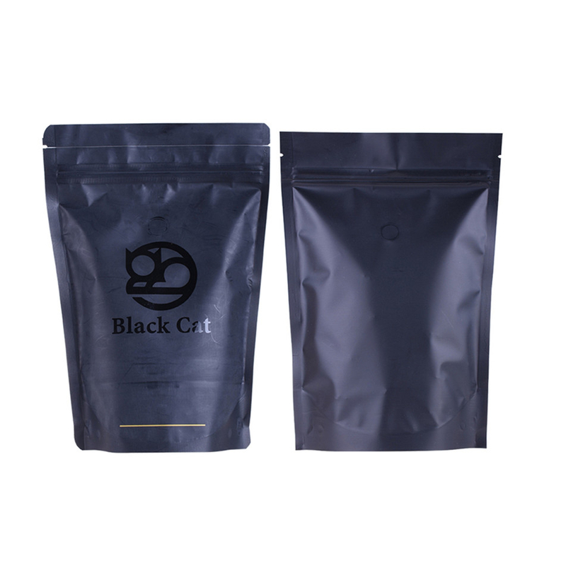 Bolsa de café de papel kraft de grado alimenticio de aluminio, bolsa de pie, bolsa de café de embalaje suave personalizada de papel que se puede volver a sellar