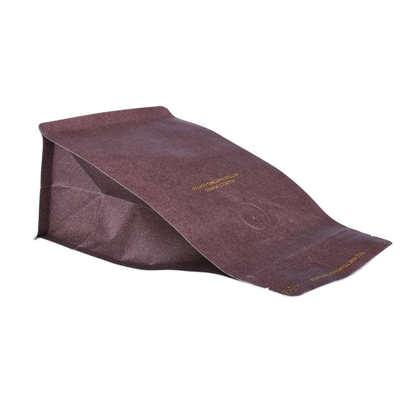 Bolsa De Fondo Plano De Embalaje De Grado Alimenticio Impermeable Laminada De Aluminio Para Embalaje De Café Impresión Personalizada Con Cremallera De Bolsillo