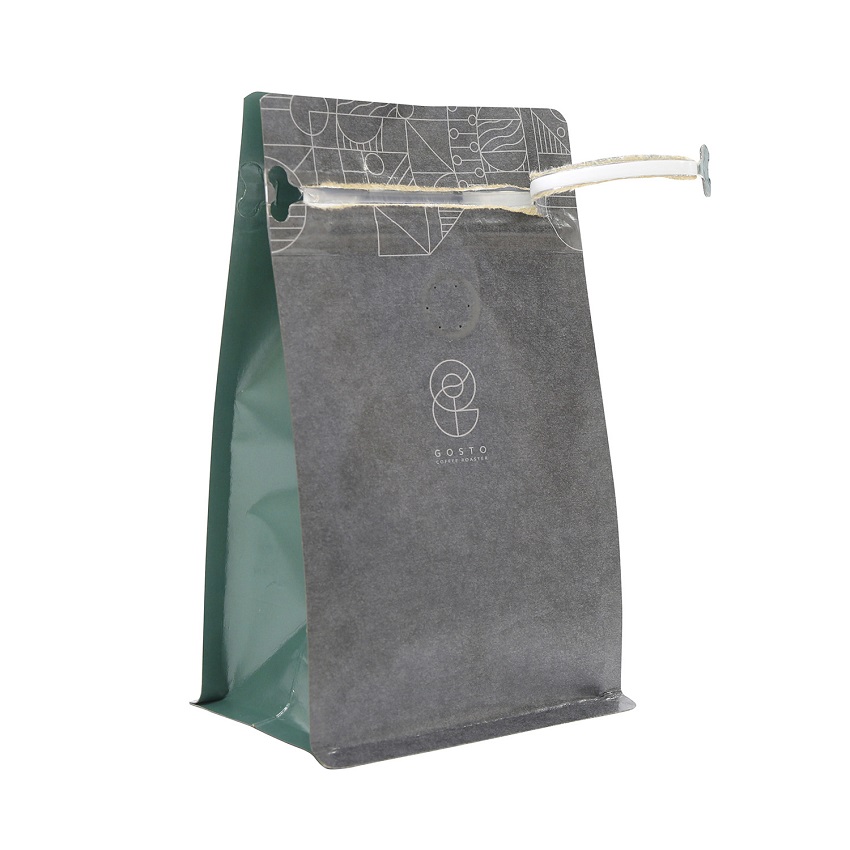 PBS Respetuoso Del Medio Ambiente Compostable Empaquetado De Pie Que Se Puede Volver A Sellar Del Bolso De Café De La Cremallera Del Bolsillo De Kraft