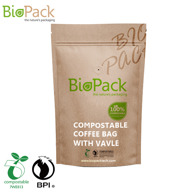 Embalaje Biodegradable 100% Compostable Bolsa De Pie Empresa De Bolsas China
