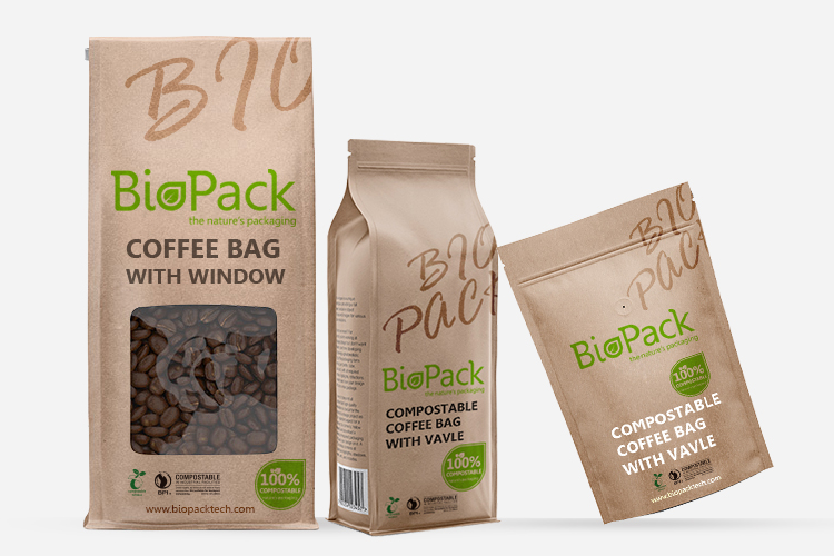 Bolsas de café compostables / biodegradables