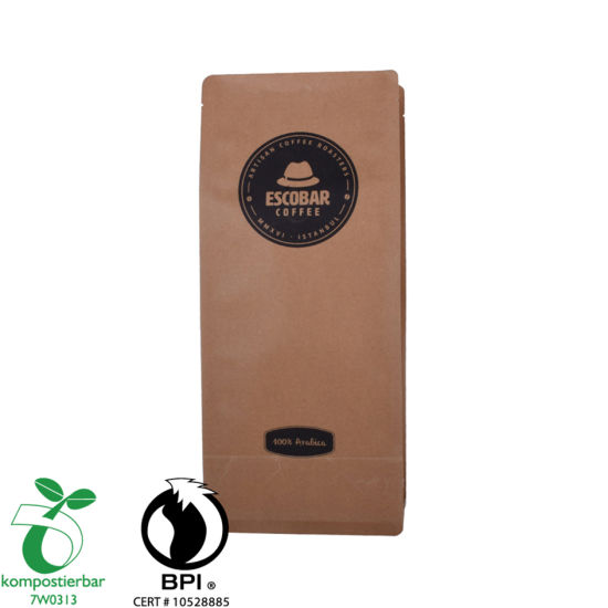 Bolsa de papel con cierre redondo y cierre hermético para el fabricante de granos de café en China