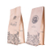Bolsa de café sellada cuádruple biodegradable Bolsa de café Kraft con sello cuádruple lateral Bolsa de café Kraft con ocho sellos laterales