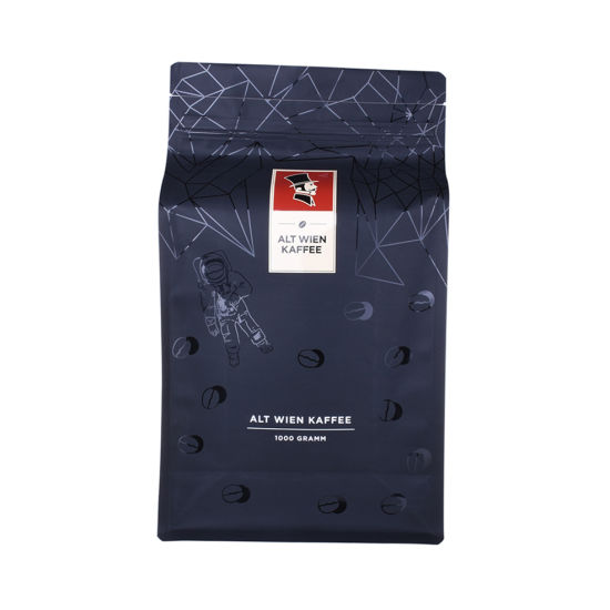 Matt Black Compostable Biodegradable Plástico Papel de aluminio Bolsa de embalaje de café con válvula