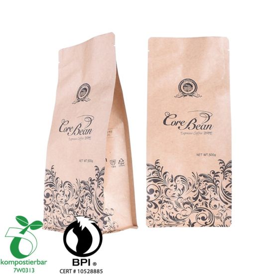 Fábrica de bolsas de café transparentes Ziplock de papel Kraft que se puede volver a sellar de China