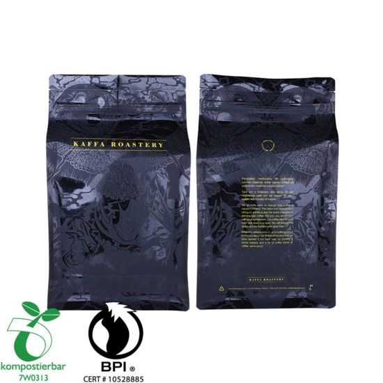 Alimentos Ziplock Block Bottom Coffee Powder Packaging Bag Factory en China