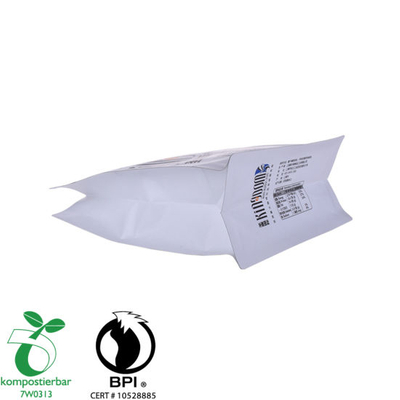Bolsa de plástico biodegradable personalizada inferior de la caja de la cremallera al por mayor de China