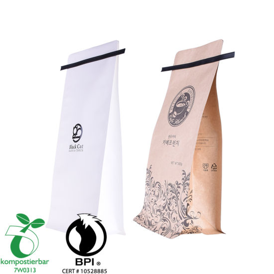 Proveedor de bolsas de productos biodegradables de fondo cuadrado Ziplock en China