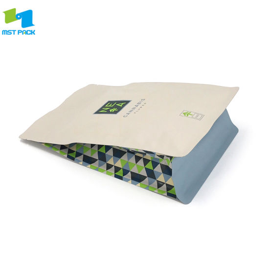 Logotipo de almidón de maíz de papel de alimentos de impresión personalizada impreso bolsa biodegradable de PLA