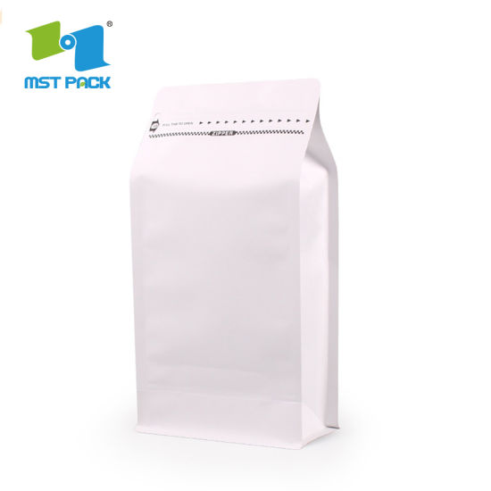 Bolsa de café de papel de aluminio impresa personalizada de grado alimenticio biodegradable Bolsa de café en grano con válvula y cierre de cremallera