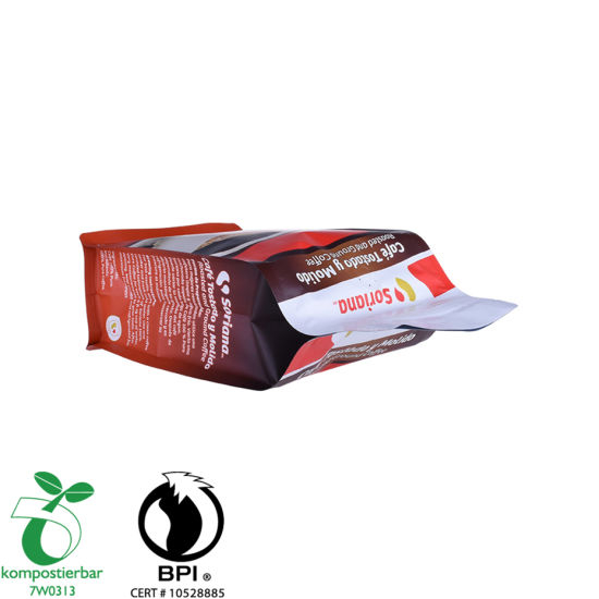 Fabricante de válvula unidireccional con bolsa de café de fondo plano con cremallera en China
