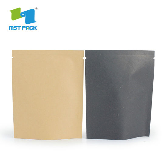 Embalaje de material laminado de grado alimenticio ecológico Válvula de desgasificación de una vía compostable Bolsas de café de papel de aluminio biodegradable
