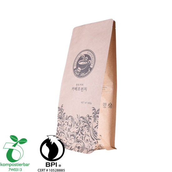 Fábrica de la bolsa de papel del filtro de café inferior de la caja de la cremallera de China