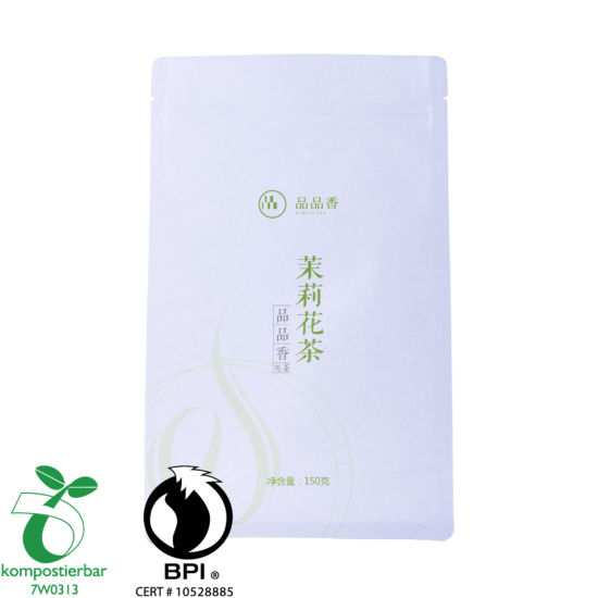 Caja de cremallera inferior bolsa de papel degradable Fabricante de China