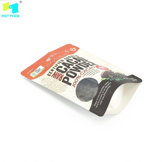 Eco Friendly Craft Paper Packaging Biodegradable Compostable Ziplock Food Packaging Bolsa de plástico