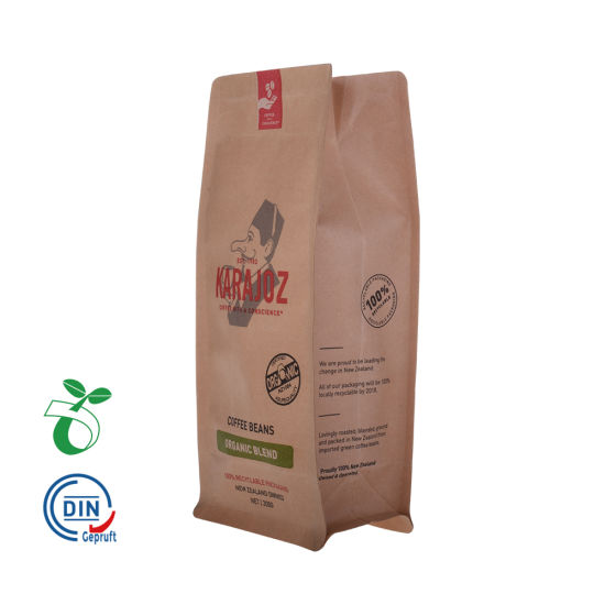 Cp05b Respetuoso del medio ambiente Almidón de maíz basado en Zip Lock Empaquetado Oxo Compostable Biodagradable Papel Kraft Coffee Tea Bag China