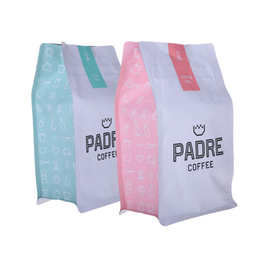 Biodegradable Certificado Seguridad alimentaria Empaquetado Compostable PLA Plastic Coffee Bag