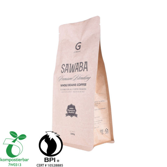 Proveedor de empaque de bolsa de café compostable de material laminado de China