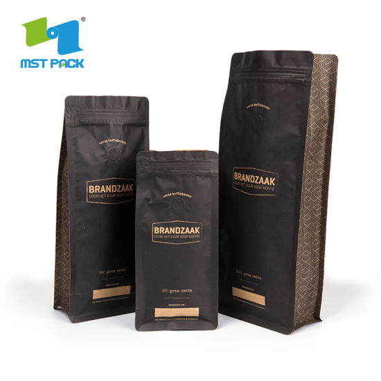 Compostable Recylce Craft Paper Bag Biodegradable Eco Coffee Bags Venta al por mayor de China