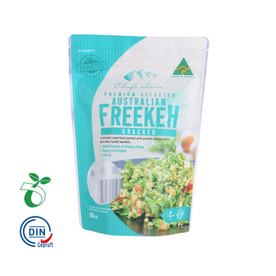 Cremallera ecológica Stand up PLA Food Packaging Pouch Bolsa de plástico 100% biodegradable