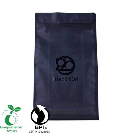 Paquete de bolsa de café con fondo cuadrado Ziplock de alimentos al por mayor de China