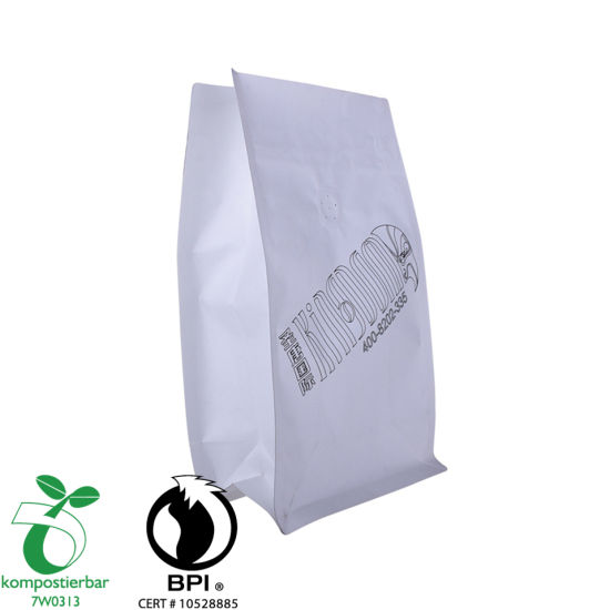 Bolsa de plástico biodegradable personalizada inferior de la caja de la cremallera al por mayor de China