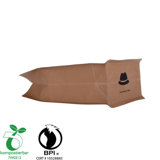 Proveedor de bolsa de embalaje de compost de fondo plano ecológico en China