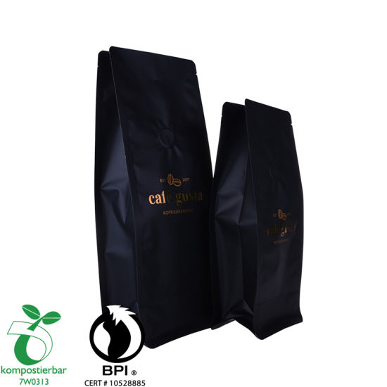 Fábrica de bolsas de café de fondo cuadrado compostable al por mayor en China