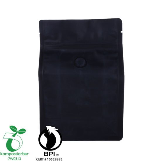 Fabricante de bolsas compostables certificadas Zippi con fondo redondo y cierre hermético resellable en China
