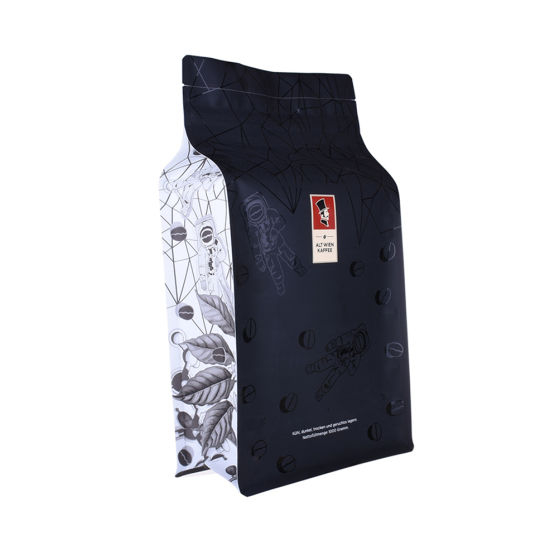 Matt Black Compostable Biodegradable Plástico Papel de aluminio Bolsa de embalaje de café con válvula