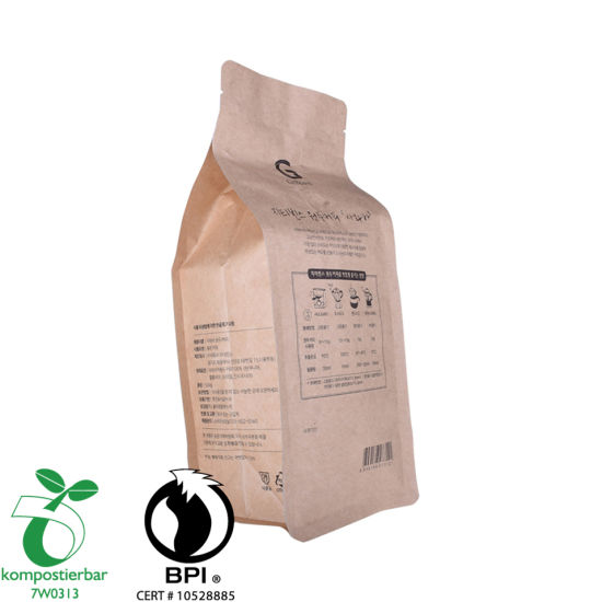 Proveedor reutilizable de bolsas de Kraft biodegradables de fondo redondo en China